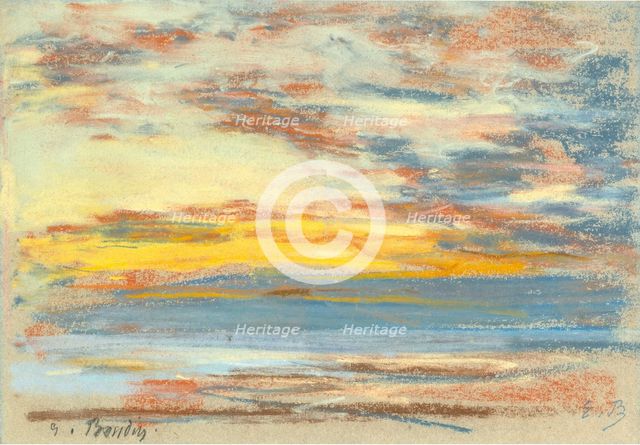 Coastline and sky, c. 1890. Creator: Boudin, Eugène-Louis (1824-1898).