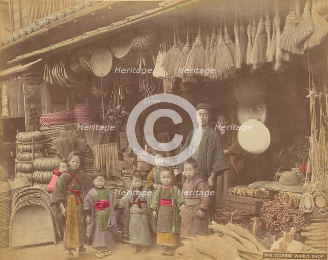 Coarse Wares Shop, 1870s-1890s. Creator: Kusakabe Kimbei.