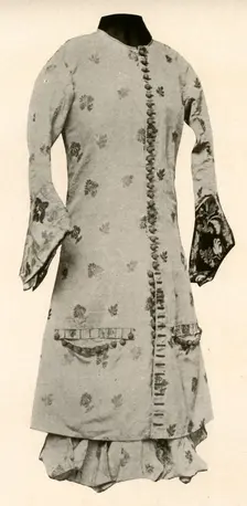 Coat and full breeches of buff brocade with flowers and leaves c1670, (1937). Creator: Unknown