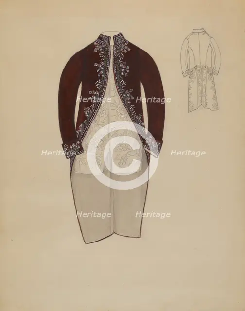 Coat and Waistcoat, c. 1936. Creator: Margaret Concha.