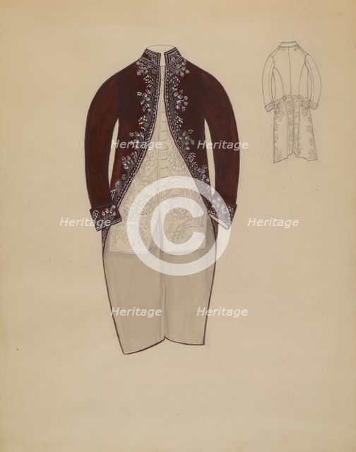 Coat and Waistcoat, c. 1936. Creator: Margaret Concha.
