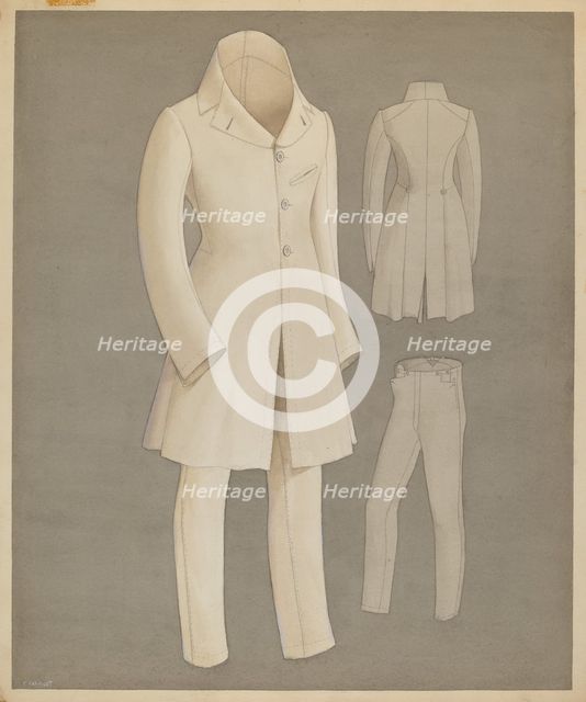Coat and Trousers, c. 1937. Creator: Creighton Kay-Scott.