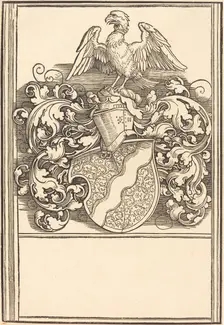 Coat of Arms of Michael Behaim, probably c. 1520. Creator: Albrecht Durer
