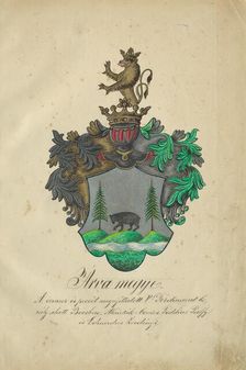 Coat of arms of Orava counties, 1904-1910. Creator: Adolf Medzihradsky