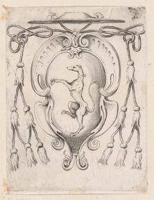 Coat of Arms of a Cardinal of the Sampieri Family, 1590-95. Creator: Agostino Carracci
