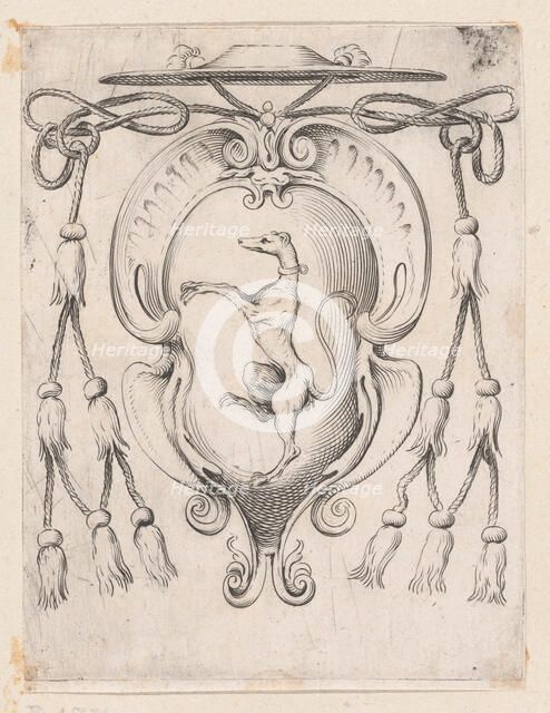 Coat of Arms of a Cardinal of the Sampieri Family, 1590-95. Creator: Agostino Carracci.