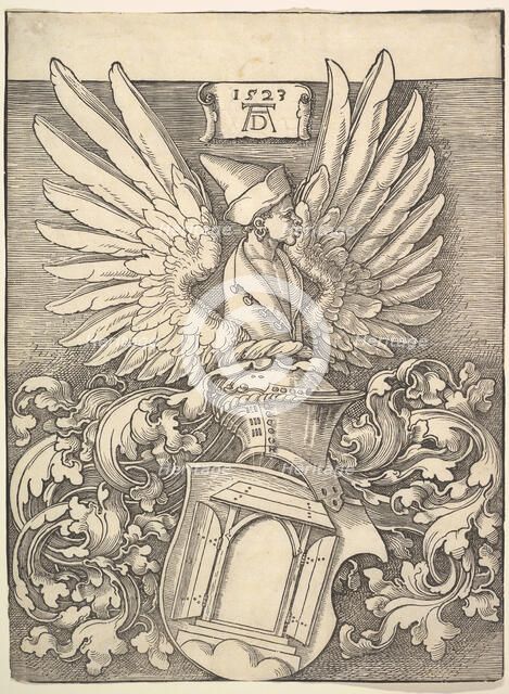 Coat of Arms of Albrecht Dürer, 1523. Creator: Albrecht Durer.