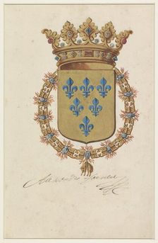 Coat of arms of Alessandro Farnese, governor of the Netherlands and Duke of Parma and..., 1650-1699. Creator: Anon