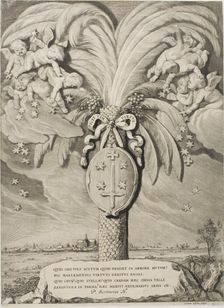 Coat of Arms of Haarlem, end page to Counts and Countesses of Holland, Zeeland..., 1650. Creator: Cornelis de Visscher