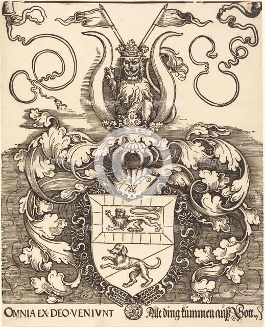 Coat of Arms of Lorenz Staiber, probably 1520/1521. Creator: Albrecht Durer.