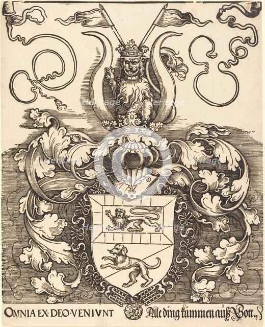 Coat of Arms of Lorenz Staiber, probably 1520/1521. Creator: Albrecht Durer.