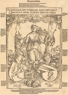 Coat of Arms of Scheurl and Tucher Families, 1512. Creator: Wolf Traut