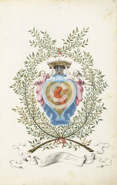 Coat of arms of the Ter Borch family, 1660. Creator: Gesina ter Borch.