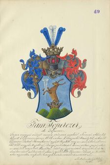Coat of arms of the Topercer family, 1904-1910. Creator: Adolf Medzihradsky