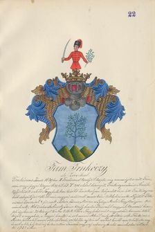 Coat of arms of the Trnkoczy family, 1904-1910. Creator: Adolf Medzihradsky