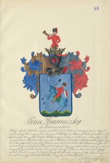 Coat of arms of the Turanska family, 1904-1910. Creator: Adolf Medzihradsky