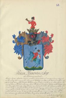 Coat of arms of the Turanska family, 1904-1910. Creator: Adolf Medzihradsky