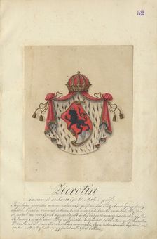 Coat of arms of the zerotin family, 1904-1910. Creator: Adolf Medzihradsky