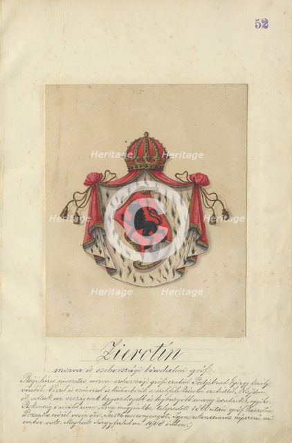Coat of arms of the zerotin family, 1904-1910. Creator: Adolf Medzihradsky.