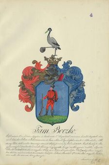 Coat of arms of the Bocz family, 1904. Creator: Adolf Medzihradsky