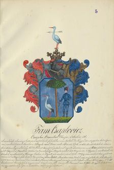 Coat of arms of the caplovic family, 1904-1910. Creator: Adolf Medzihradsky