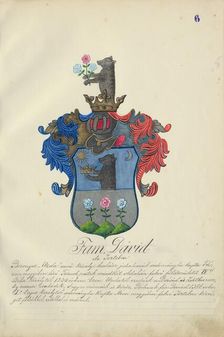 Coat of arms of the David family, 1904. Creator: Adolf Medzihradsky