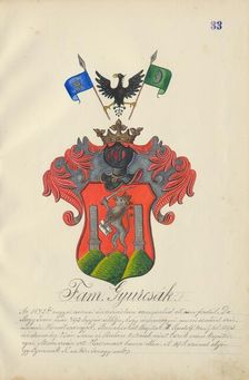 Coat of arms of the Durcak family, 1904-1910. Creator: Adolf Medzihradsky
