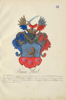 Coat of arms of the Heil family, 1904-1910. Creator: Adolf Medzihradsky