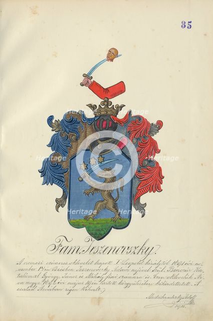 Coat of arms of the Jesenovska family, 1904. Creator: Adolf Medzihradsky.