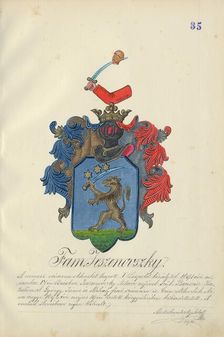Coat of arms of the Jesenovska family, 1904. Creator: Adolf Medzihradsky