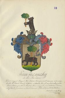 Coat of arms of the Jesenska family, 1904-1910. Creator: Adolf Medzihradsky