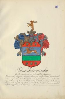 Coat of arms of the Jezernicka family, 1904. Creator: Adolf Medzihradsky