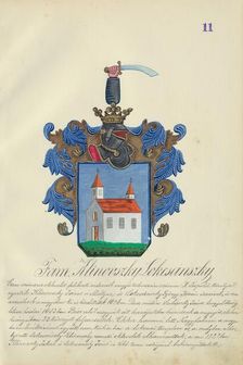 Coat of arms of the Klinovska Lokcanska family, 1904. Creator: Adolf Medzihradsky