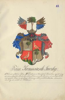 Coat of arms of the Kramarcikova Lucka family, 1904-1910. Creator: Adolf Medzihradsky