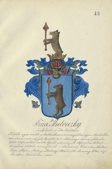 Coat of arms of the Medvecka family, 1904-1910. Creator: Adolf Medzihradsky