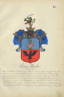 Coat of arms of the Meskova family, 1904-1910. Creator: Adolf Medzihradsky