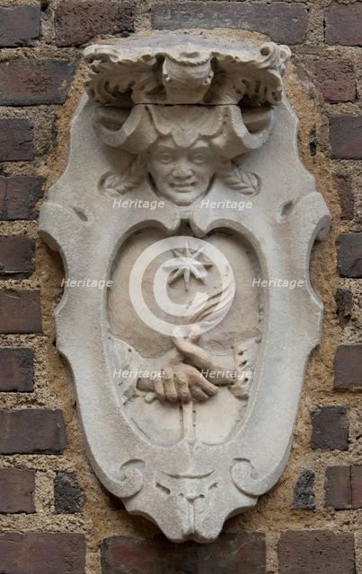 Coat of Arms of the Pasqui or possibly Bernardi Family, early 17th century. Creator: Unknown.