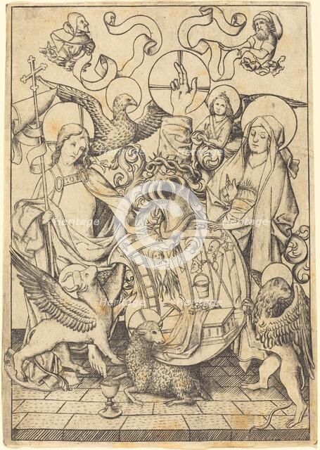 Coat of Arms of the Passion, c. 1455/1460. Creator: Master ES.