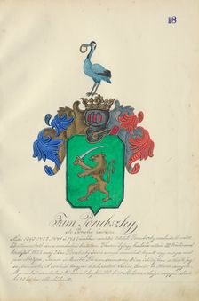 Coat of arms of the Porubska family, 1904-1910. Creator: Adolf Medzihradsky