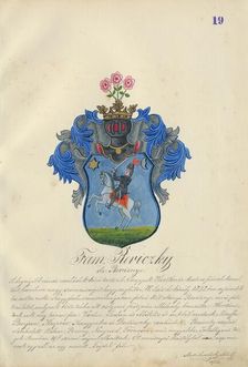 Coat of arms of the Revicka family, 1904-1910. Creator: Adolf Medzihradsky