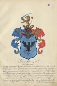 Coat of arms of the skrabak family, 1904-1910. Creator: Adolf Medzihradsky