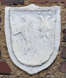 Coat of Arms of the Swiss Luder Family and of the Lund Family, from Schleswig, 15th century. Creator: Unknown