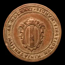 Coat of Arms and Inscription [reverse], 1581. Creator: Unknown