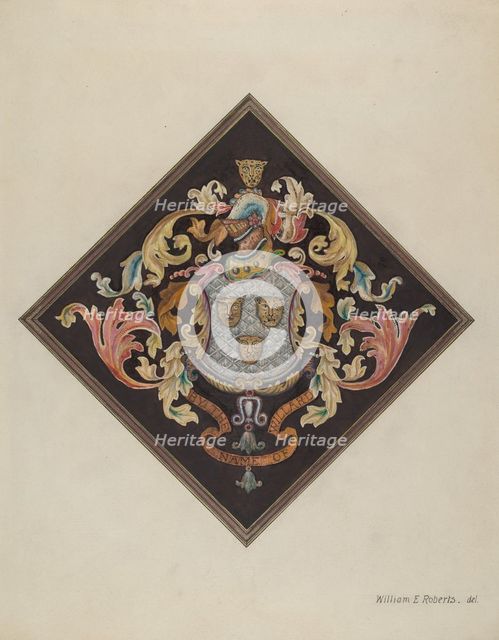 Coat of Arms, c. 1936. Creator: William Roberts.