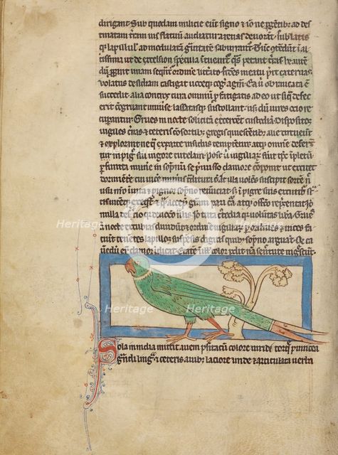 Coat of Arms Held by a Woman; Hours of Simon de Varie, 1455. Creator: Jean Fouquet.