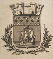 Coat-of-Arms Symbolizing the City of Paris, 1854. Creator: Charles Meryon