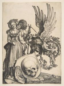 Coat of Arms with a Skull, 1503. Creator: Albrecht Durer