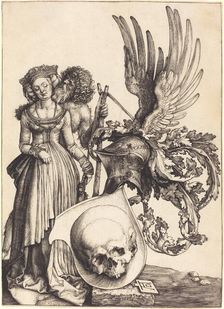 Coat of Arms with a Skull, 1503. Creator: Albrecht Durer