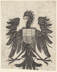 Coat of Arms with a Single Eagle, c. 1505. Creator: Hans Burgkmair, the Elder