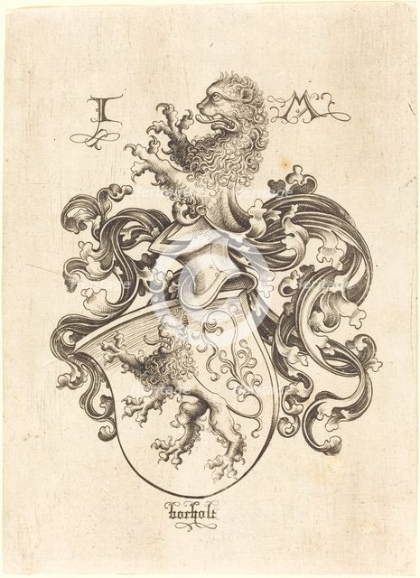 Coat of Arms with Lion, c. 1480/1490. Creator: Israhel van Meckenem.